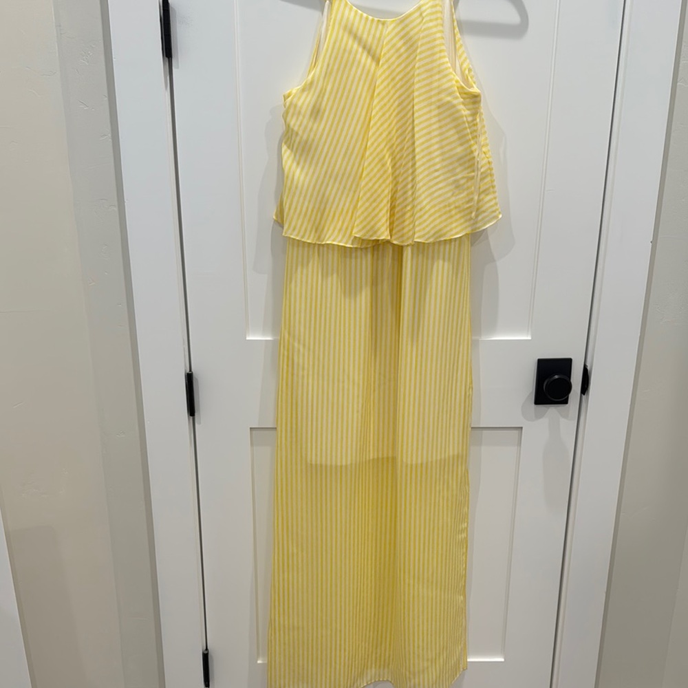 Gianni Bini Yellow Striped Maxi Dress
